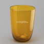 Preview: Windlichtglas Ethno, H 12 x Do 9 cm, Gelb