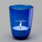 Preview: Windlichtglas Ethno, H 12 x Do 9 cm, Blau