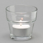 Preview: Teelichtglas Grado, H 6 cm, Klar;