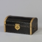 Preview: Lederkiste klein, B 52 x T 32 x H 28, Schwarz;