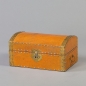 Preview: Lederkiste mini, B 44 x T 28 x H 23 cm, Curry;