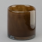 Preview: Teelichtglas Lounge, H 7 x D 7 cm, Dunkelbraun;