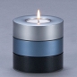 Preview: Teelichthalter Alu, H 2,8 x D 8 cm, Silber;