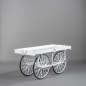 Preview: Marktwagen, H 205 x B 175 x T 104 cm, Weiss;