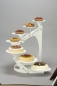 Preview: Torten-Etagere, Metall, linksdrehend, Weiss;