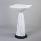 Preview: Husse Stehtisch quadratisch, 60,5 x 60,5 cm, Weiss;