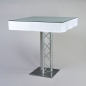 Preview: Husse Stehtisch, Satin CS, 100 x 100, Weiss;