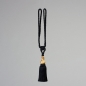 Preview: Raffhalter mit Quaste, L ca. 70 cm, Schwarz/Gold;