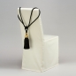 Preview: Raffhalter mit Quaste, L ca. 70 cm, Schwarz/Gold;
