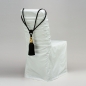 Preview: Raffhalter mit Quaste, L ca. 70 cm, Schwarz/Gold;