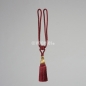 Preview: Raffhalter mit Quaste, L ca. 70 cm, Rot/Gold