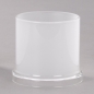 Preview: Glasstülpe für Teelichthalter Alu, H 8 x D 8 Weiss;
