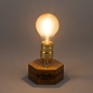 Preview: LED Tischleuchte TIME BULB, H 18 cm, Sockel Holz,;
