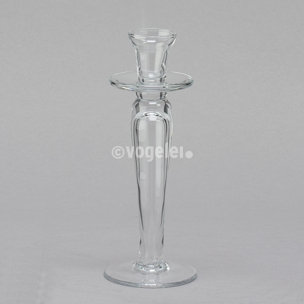 Glasleuchter klein, 1-Arm, H 25 cm, Klar