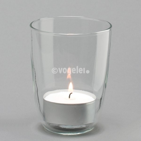 Windlichtglas Ethno, H 12 x Do 9 cm, Klar