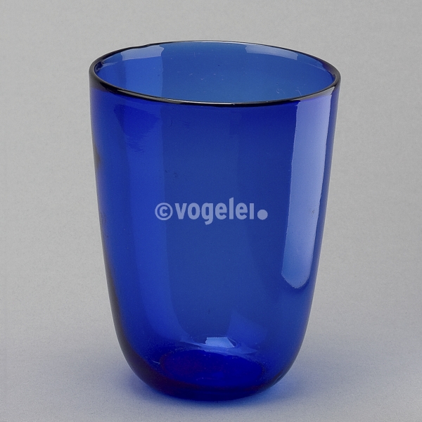 Windlichtglas Ethno, H 12 x Do 9 cm, Blau