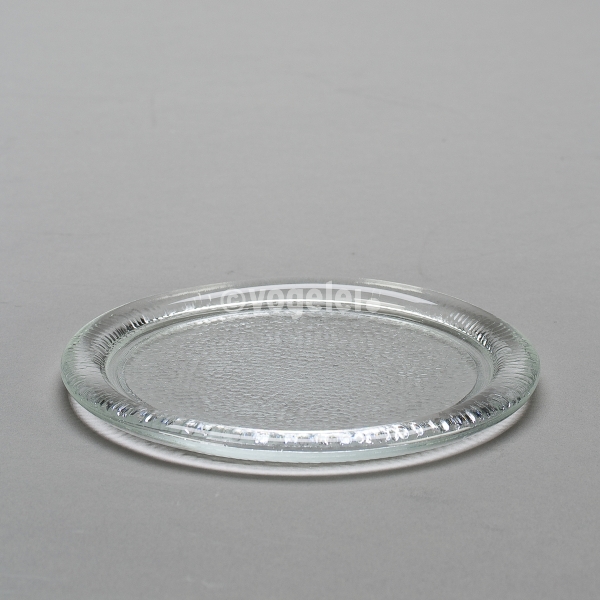 Glasteller gehämmert, D 16 cm, Klar