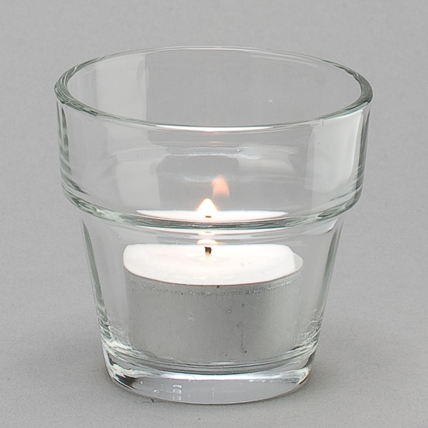 Preview: Teelichtglas Grado, H 6 cm, Klar;