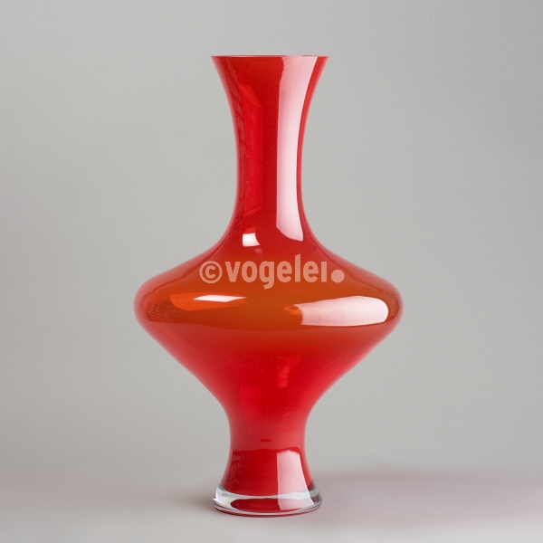 Vase Loulou maxi, Glas, H 60 cm, Rubin transparent