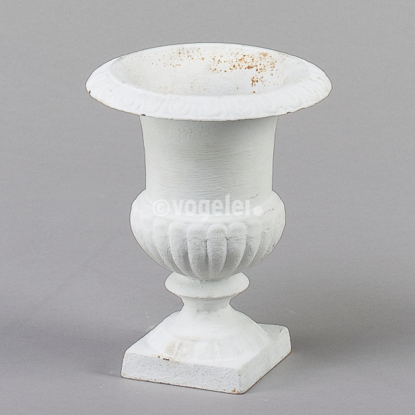Louvre-Vase mini, Eisen, H 23 x Do 18 cm, Weiss