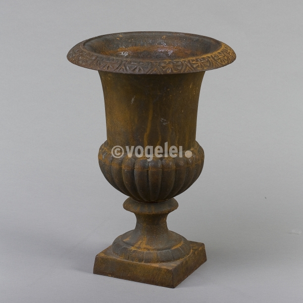 Louvre-Vase mittel, Eisen, H 45 x Do 32 cm, Rost