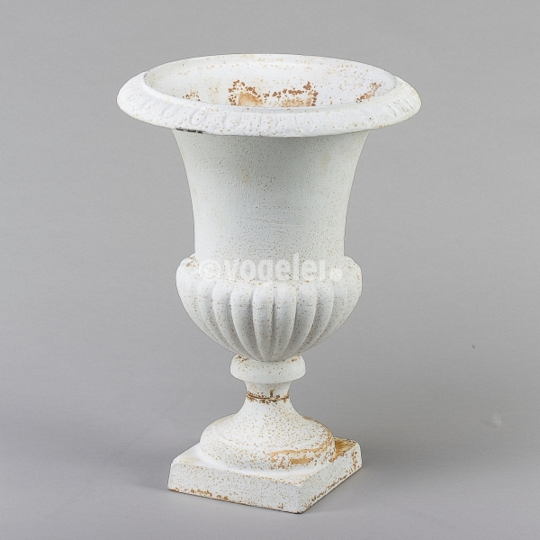 Louvre-Vase mittel, Eisen, H 45 x Do 32 cm, Weiss