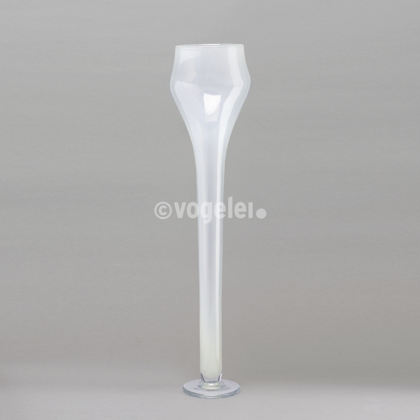 Tulpenvase 80, H 80 cm, Glas, Creme