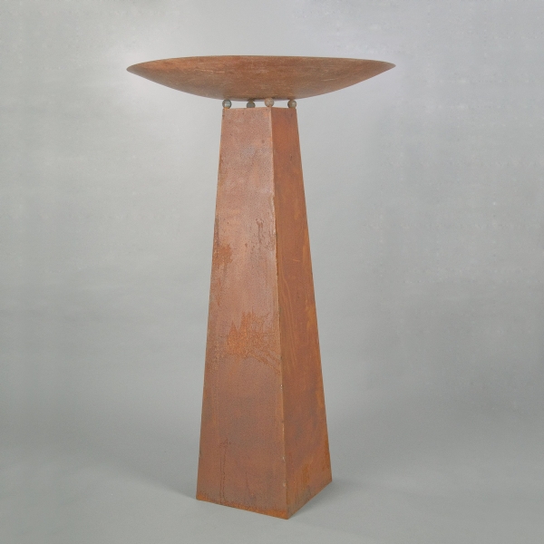 Schale, Eisenblech, D 80 cm, Edelrost;