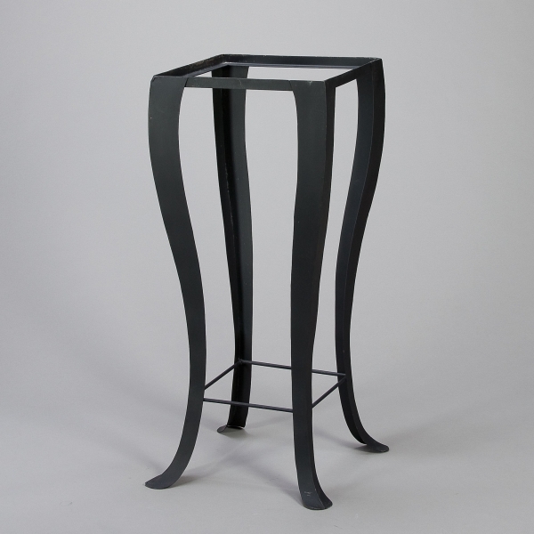 Hochtisch klein, Eisen, H 90 x 40 x 40 cm, Schwarz;