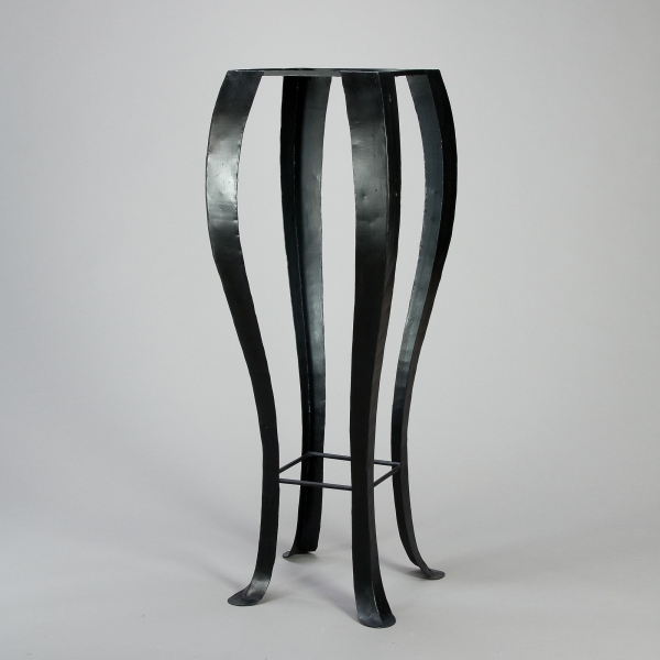 Hochtisch groß, Eisen, H 140 x 40 x 40 cm, Schwarz;