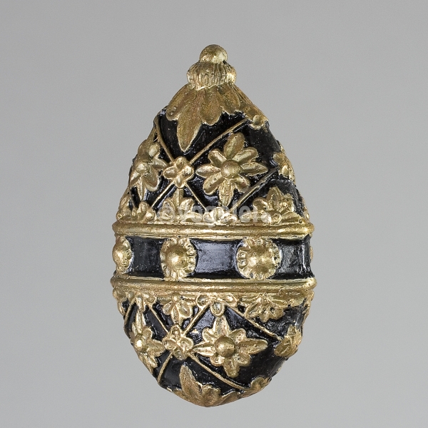 Ornament groß, 14 cm, Schwarz/Gold