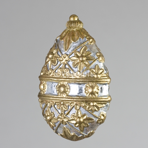 Ornament groß, 14 cm, Silber/Gold
