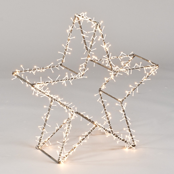 Stern L, D ca. 80 cm, T 25 cm, 500 LED, Warmweiss;