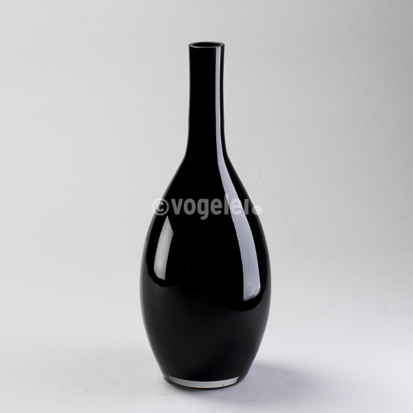 Vase Bulbo 40, Glas, H 40 cm, Schwarz