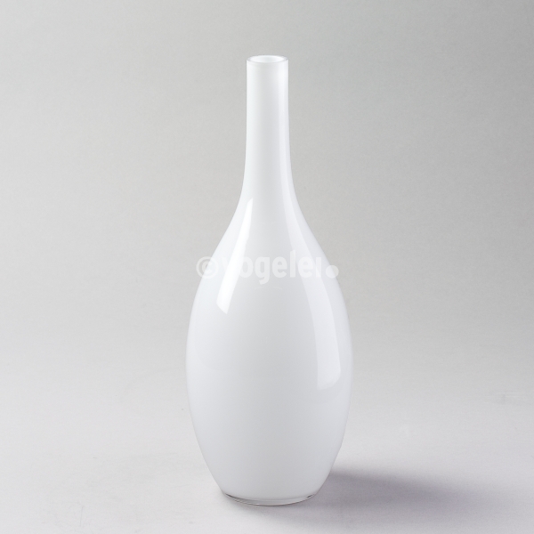 Vase Bulbo 40, Glas, H 40 cm, Weiss