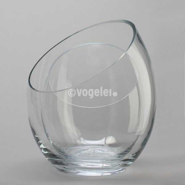 Vase Boogie L, Glas, H 34 x D 28 cm, Klar