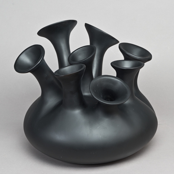 Vase JELLY, D 45 x H 40 cm, GFK, Schwarz;