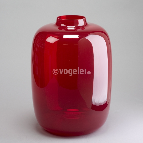 Vase Bubble, Glas, H 45 x D 33 cm, Rot