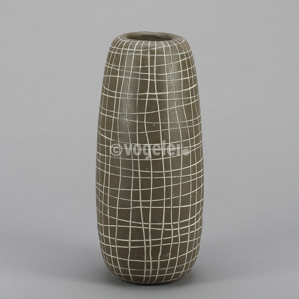 Vase Net, H 35 x D 15 cm, Keramik, Braun/Natur