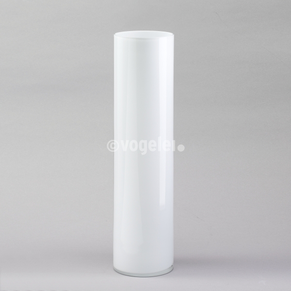 Glaszylinder, H 60 x D 15 cm, Weiss-opal