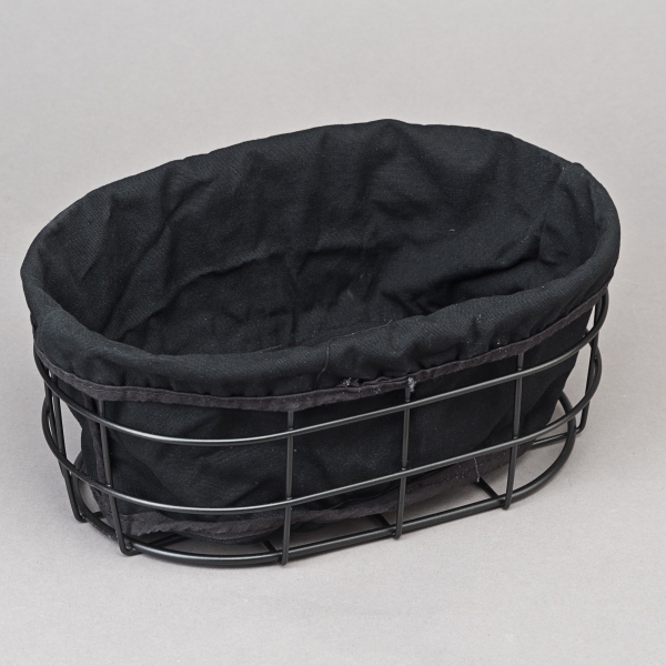 Brotkorb Gitter, B 27 x T 18 x H 12 cm, Schwarz;