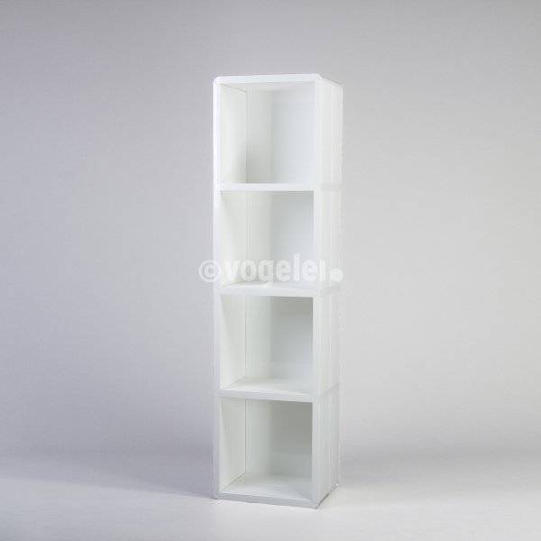 Regal Cube, H 216 x B 45,5 cm, Weiss