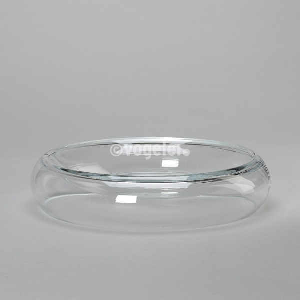Schale Pouf klein, Glas, D 34 cm, Klar