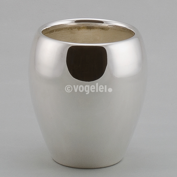 Vase Flora klein, H 12 x D 11 cm, Silber