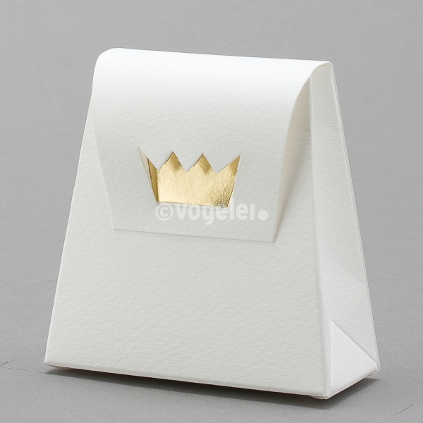 Präsentbox King mini, Karton, Weiss/Gold