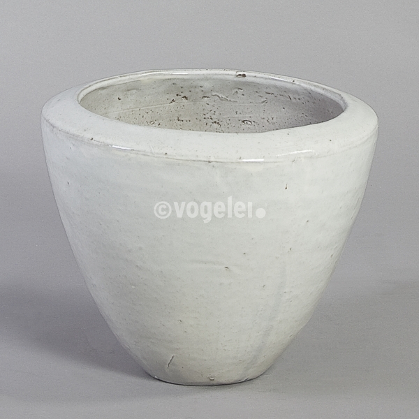 Pflanzgefäss, Keramik, H 28 x D 36 cm, Weiss