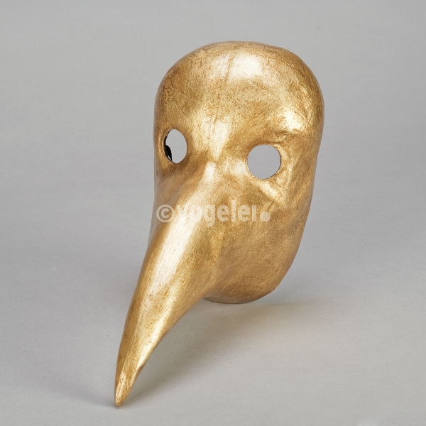 Venezianische Maske Doctore de la peste, Gold