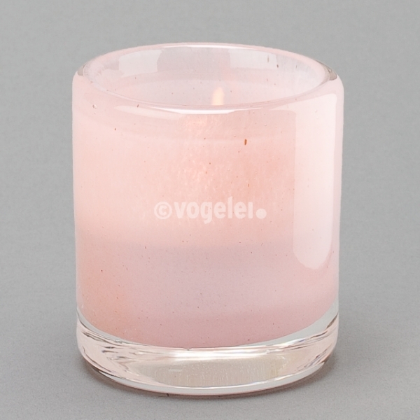 Teelichtglas Lounge, H 7 x D 7 cm, Rosé