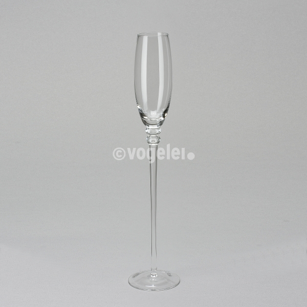 Champagner-Glas, H 37 cm, Do 4,5 x Du 8 cm, Klar