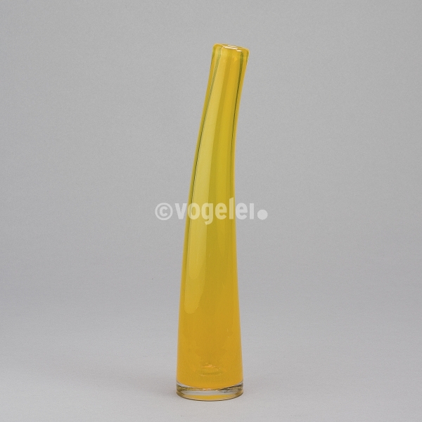 Flaschenvase 32 cm, glanz, Honiggelb